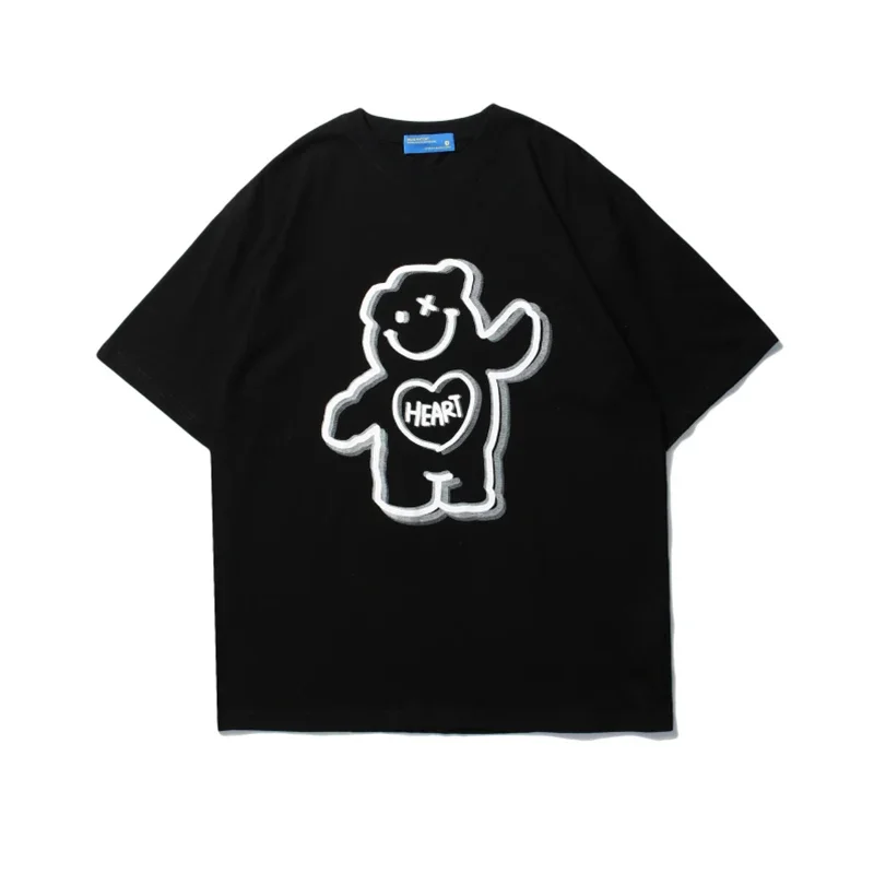 المرأة اليابانية الكرتون قصيرة الأكمام تي شيرت ، السيدات الهراكاز قمم ، بلوزة الصيف ، تيشيرتات الرسم لطيف ، ملابس نسائية ، الشارع الشهير