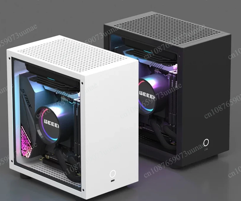 M21 / M31 Mini ITX Computer Case, Supports 120mm AIO Liquid Cooler, Low-Profile GPU and 1U Flex ATX PSU, Compact Small