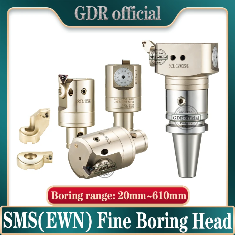 SMS EWN Fine boring head EWN20 EWN25 EWN32 EWN40 EWN150 EWN203 LBK LBK1-6 adjustable boring tool holder bracket tool boring head