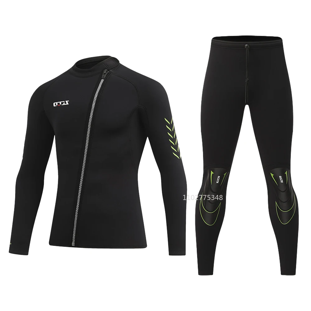

Новый гидрокостюм 3 мм из неопрена для мужчин и женщин, гидрокостюм на молнии, куртка, брюки, купальник для подводной охоты, каяк, серфинг, купальник, костюм для подводного плавания