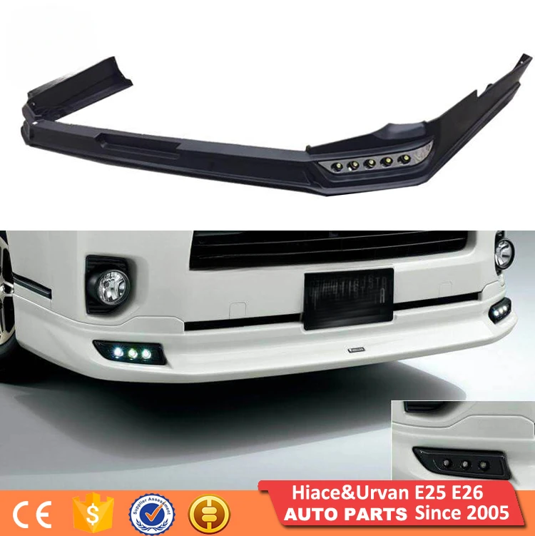 Hiace mini bus van wide body 1880 SUPER GL KDH 200 2014-2016 1695 Spare auto parts LED front bumper lip skirt