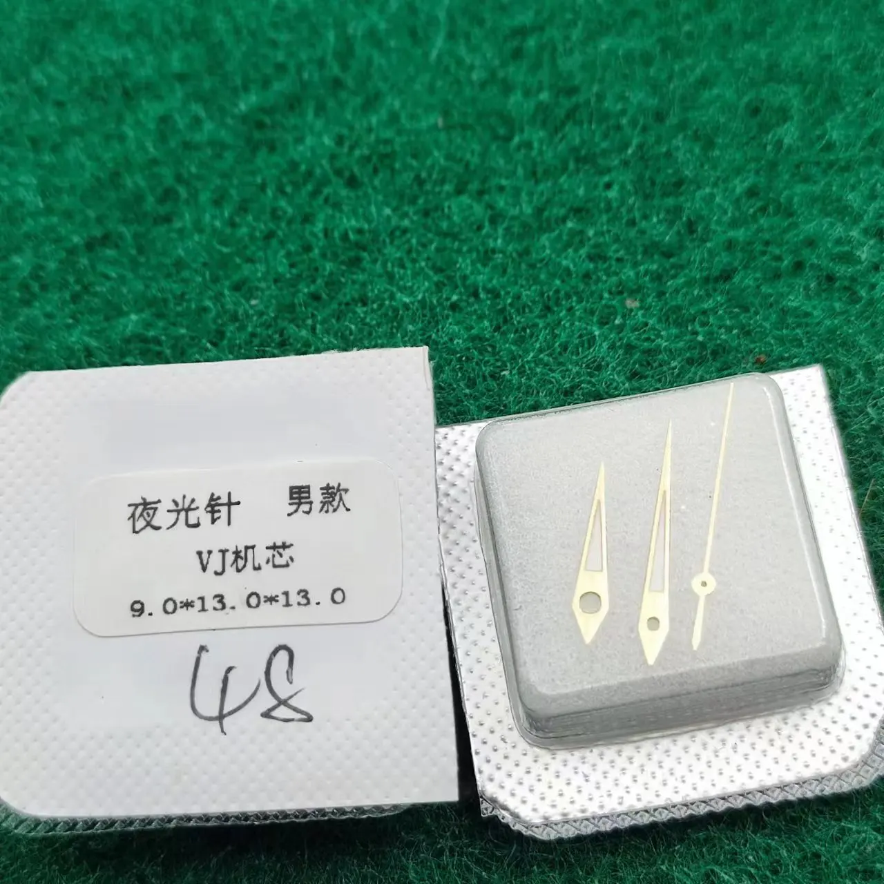 Watch accessory repair with luminous watch pins for men's quartz watch VJ32 movement with three hands, hour minute second hands