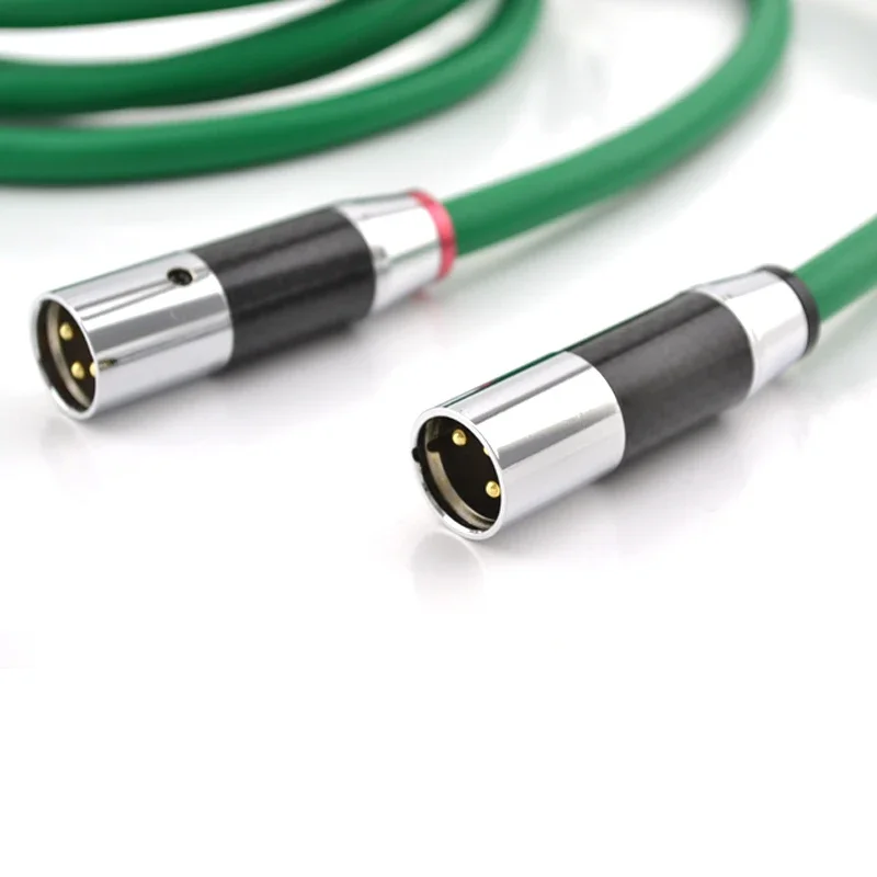 Pair of audio cable 2328 silver mixed copper, XLR interconnect cable with carbon fiber XLR plug cable