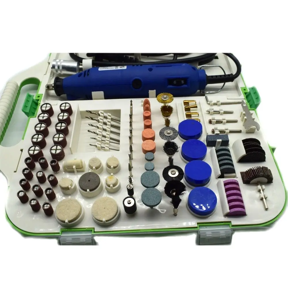 161PCS Electric Grinder Rotary Tool Accessory 180W Mini Drill Jewelry Engraver
