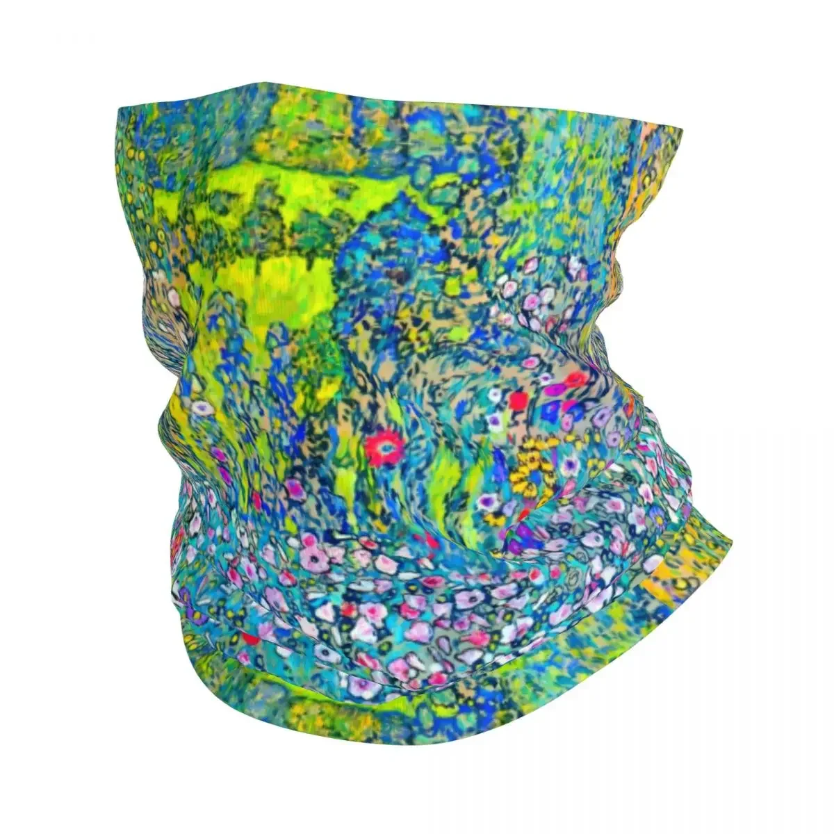 Horticultural Landscape With Hilltop By Gustav Klimt Bandana Winter Neck Windproof Wrap Face Scarf for Hiking Gaiter Headband