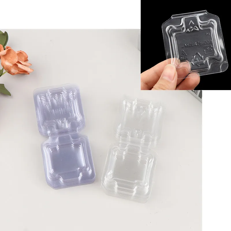 10 pces cpu caixa de plástico caso protetor cpu clamshell bandeja recipiente