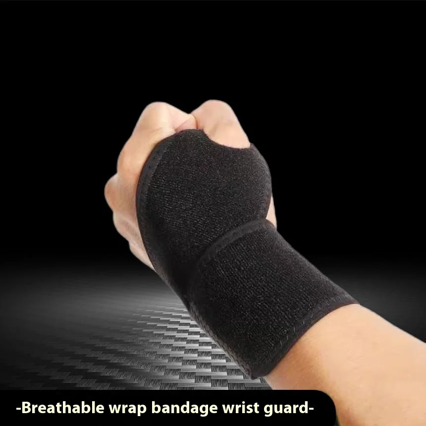 1pc Fitness Wrist Wraps Weight Lifting Gym Wrist Straps Cross Training Padded Thumb Brace Strap Power Hand Support Bar Wristband