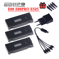 Rechargeable 3.7V 6500mAh Battery an Charger For RC Drone E88 E88PRO E99 E99PRO P1 K3 P10 A13 E525 RC Quadcopter Parts Battery