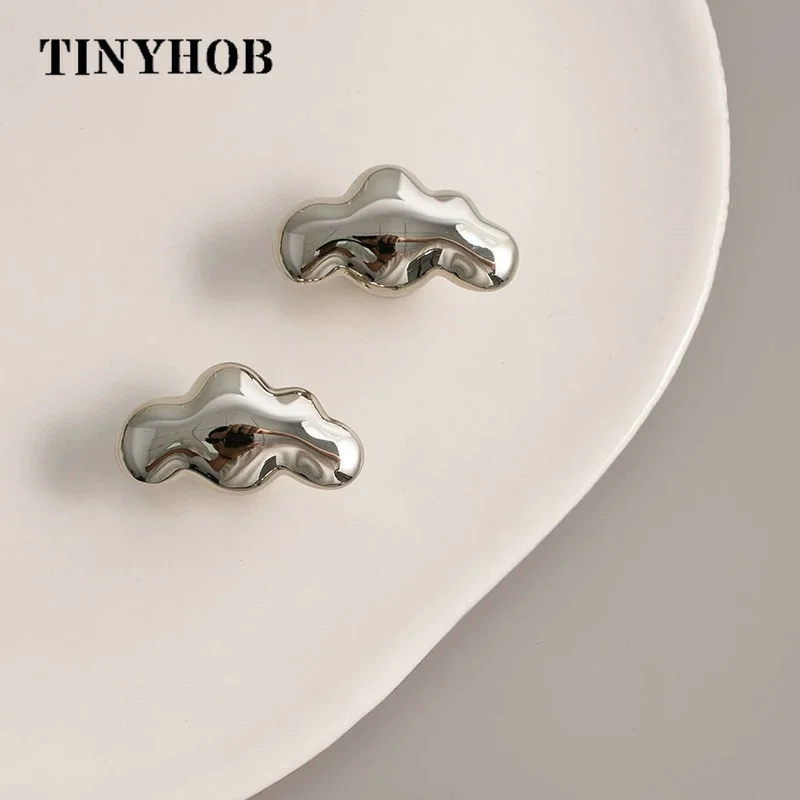Tinyhob Polished Nickel Brass Star Cloud Knobs Cartoon Kids Single Hole Drawer Pulls Wardrobe Cupboard  Furniture Decor Hardware