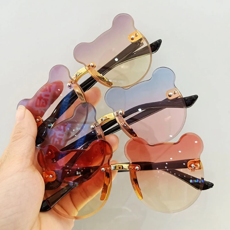 نظارات شمسية واقية من الشمس للأذن القطة للأطفال ، مضادة والأشعة تحت البنفسجية ، عصرية ، رائجة ، جديدة