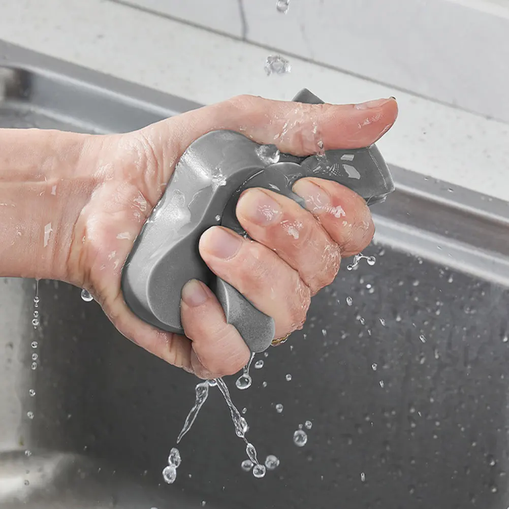 

Absorbent Sponge scratch Scrubber Kitchen Bath Mirror Scrubber Sponge Mirror Cleaner PVA Glass Gray Replaceable Washing Pad