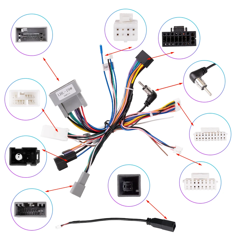 

16 Pin Cable For Honda CRV 2.0 2012 2013 2014 2015 Android Car Radio Wiring Harness Adapter Power Cable