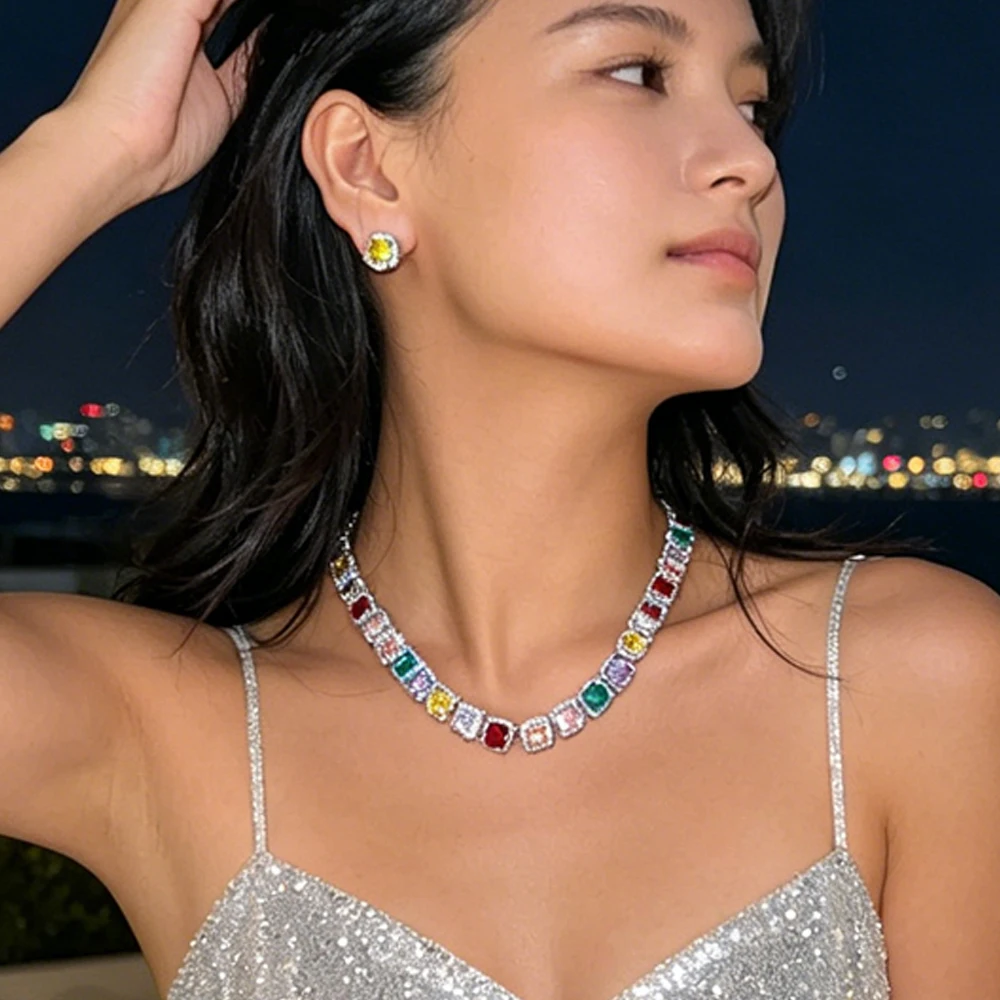 set-collana-e-orecchini-stile-vintage-francese-con-zirconi-colorati-accessorio-lussuoso-per-donne-charm-choker-a-catena