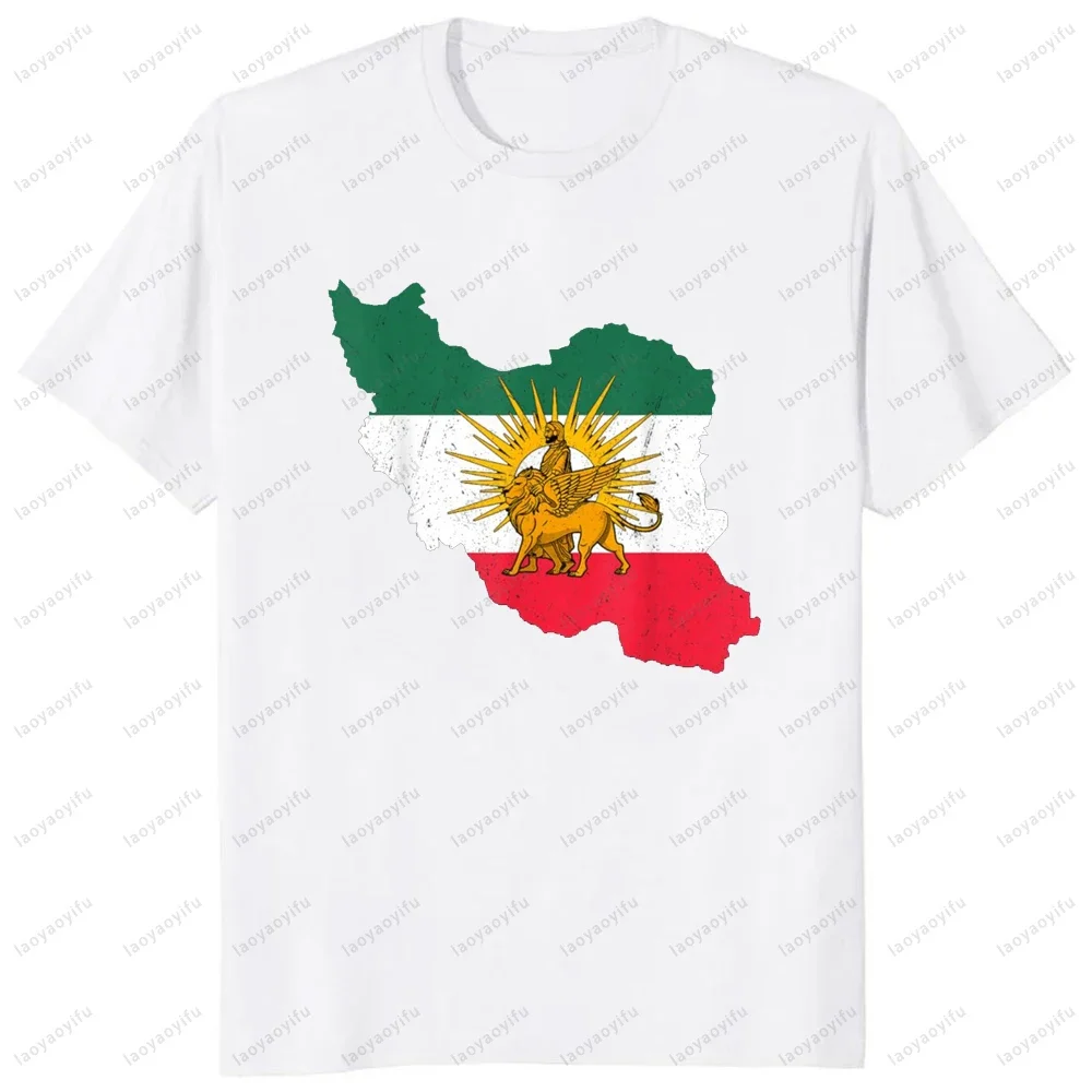 Shir O Khorshid Iran Persia Persian Fars Iranian T-Shirt Casual Fashion Loose Short Sleeve Breathe Comfort Man Women Clothing