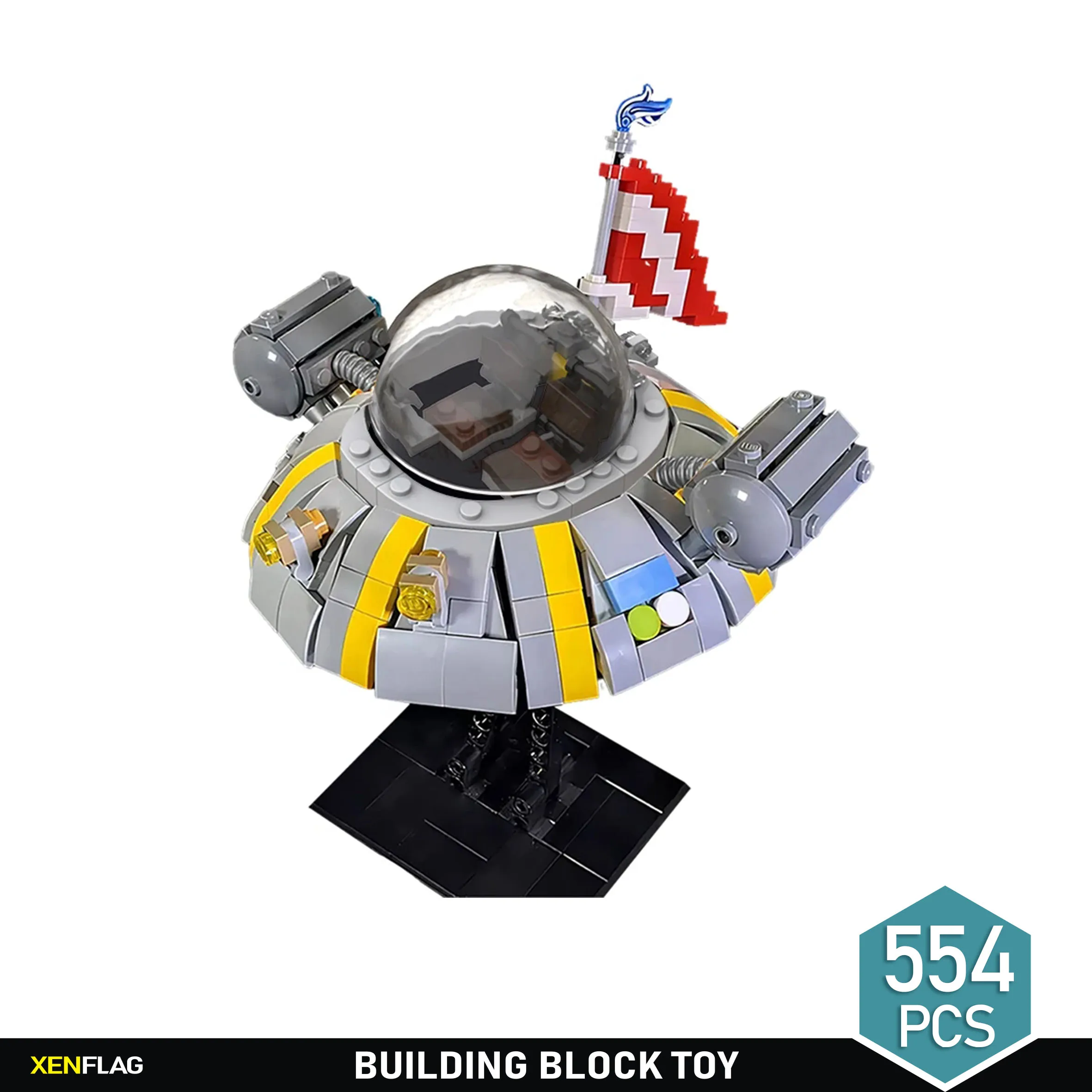 Space Fighter Spaceship Series   Rick Building block children's DIY puzzle toy decoration model gift