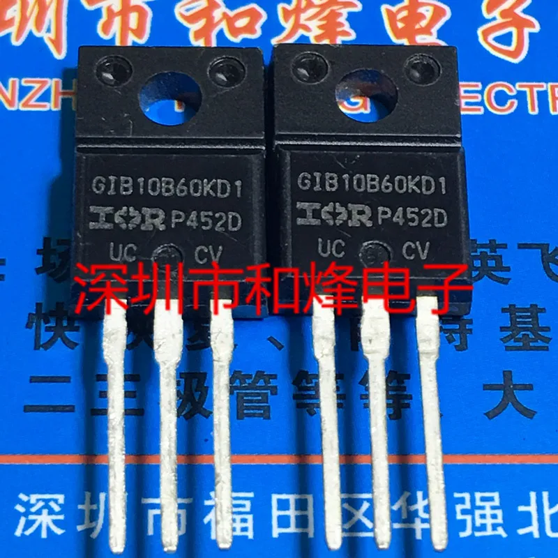 5PCS-10PCS IRGIB10B60KD1 GIB10B60KD1 TO-220F   ORIGINAL ON STOCK