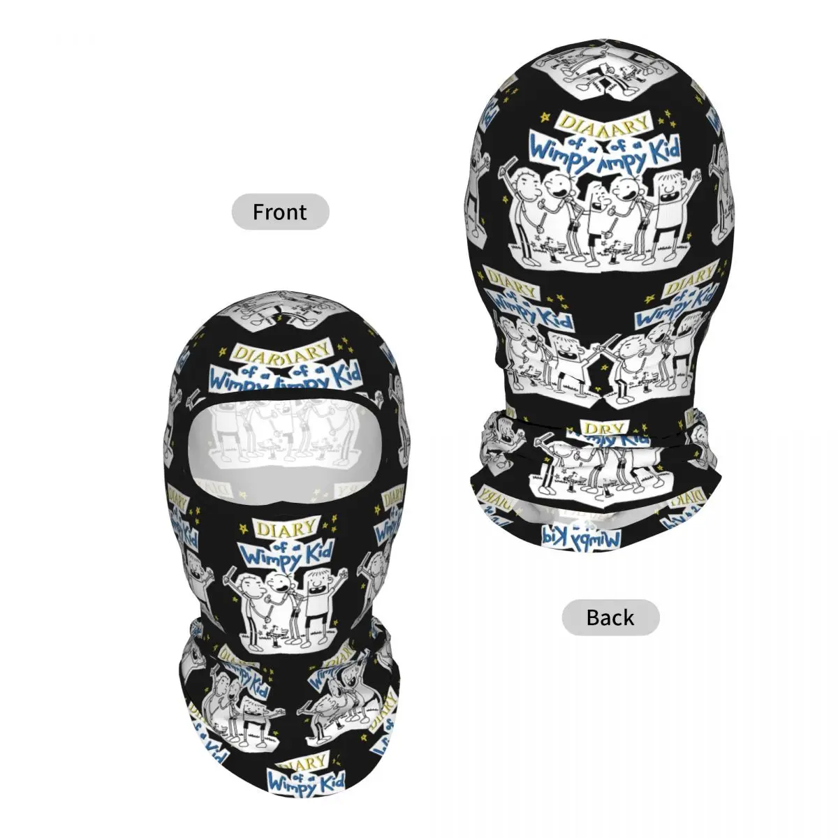 Diary Of A Wimpy Kid Wimpy Kid Group Breathable Thin Balaclava Full Face Mask Sun Protection Neck Gaiter For Motorcycle Cycling