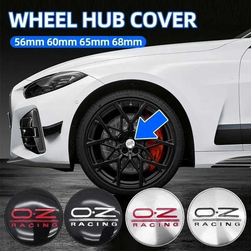 

4pcs/Set 56mm 60mm 65mm 68mm Black Silver Red Car Wheel Center Hub Cap Logo Badge For OZ RACING Styling Trim Accessories