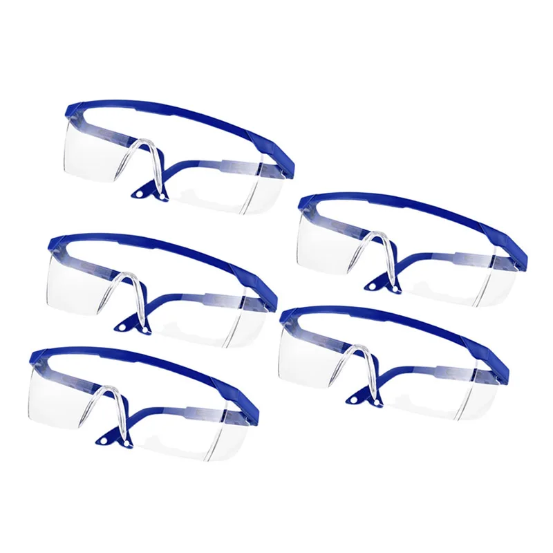 Chemical Goggles Wide Vision Safety Goggles Adjustable Temples Eye Shied Lab Laboratory Glasses Safety Protection Accessories