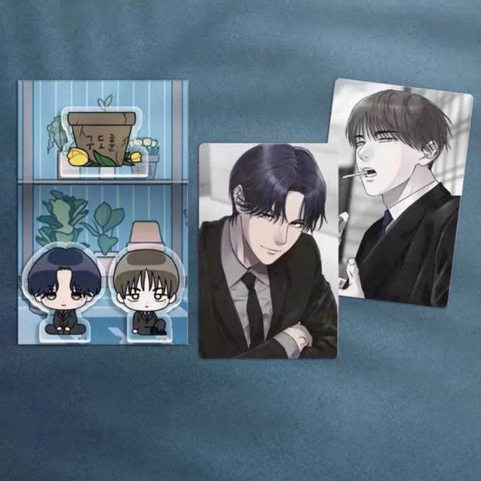 Anime Manhwa Unchanged Man Jeong Yu‑won Gu Do‑hun Cosplay Standing Plate Card Acrylic Brick Figure Stand Desktop Ornament Prop