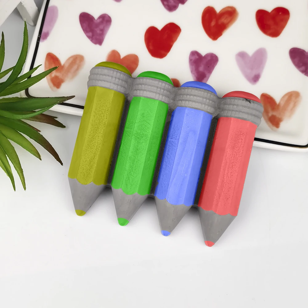 PRZY Pencil Mold Soap Molds Handmade Mould Silicone Colored Pencils Molds Fondant Soap Clay Resin Candle Mould