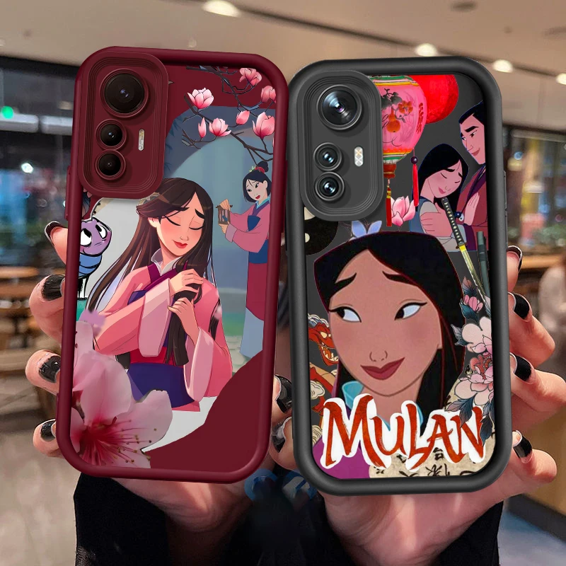 Disney Mulan Cartoon Voor Xiaomi 12T 11 Lite Poco F5 F4 F3 F2 M3 Pro X 5X4 Gt 4G 5G Oog Ladder Cover Capa Fundas Telefoon Hoesje