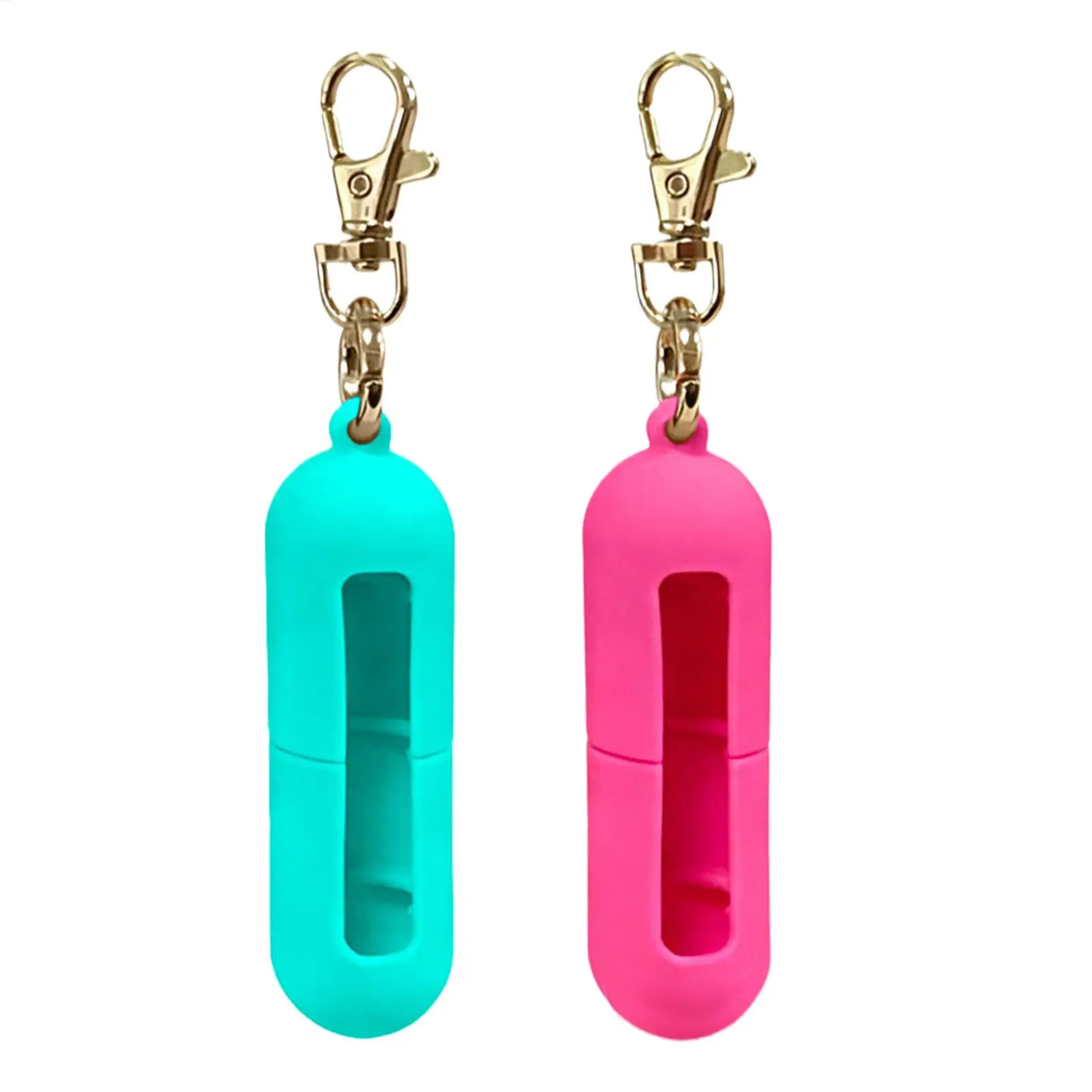 Silicone Lip Balm Keychain Holder Travel Portable Case for Purse Backpack Keys, Gym Workplace Outdoor Commute Essential