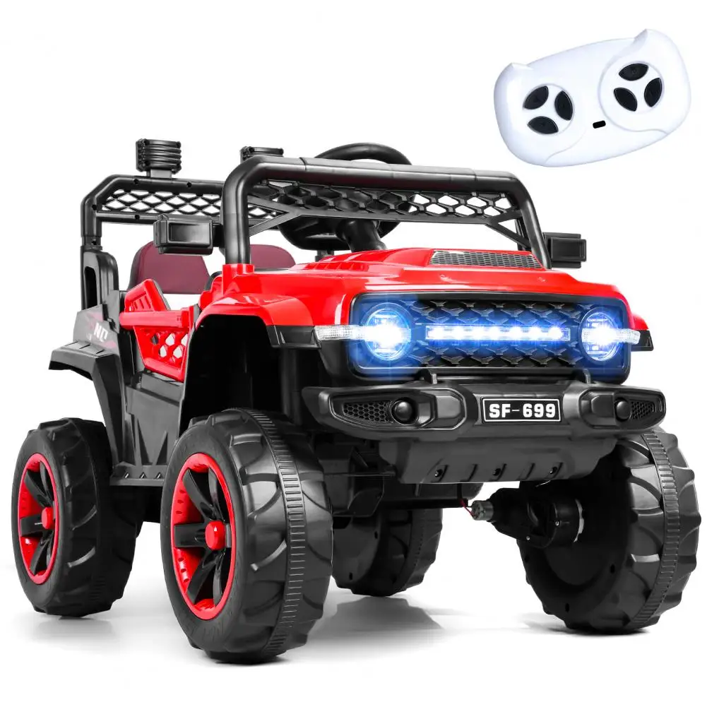 12V Kids Ride On Car,  4WD 2-Seats Side by Side Ride On Toys Car, ATV Play Car, Off-Road Battery Powered Electric Car Ride On Ve