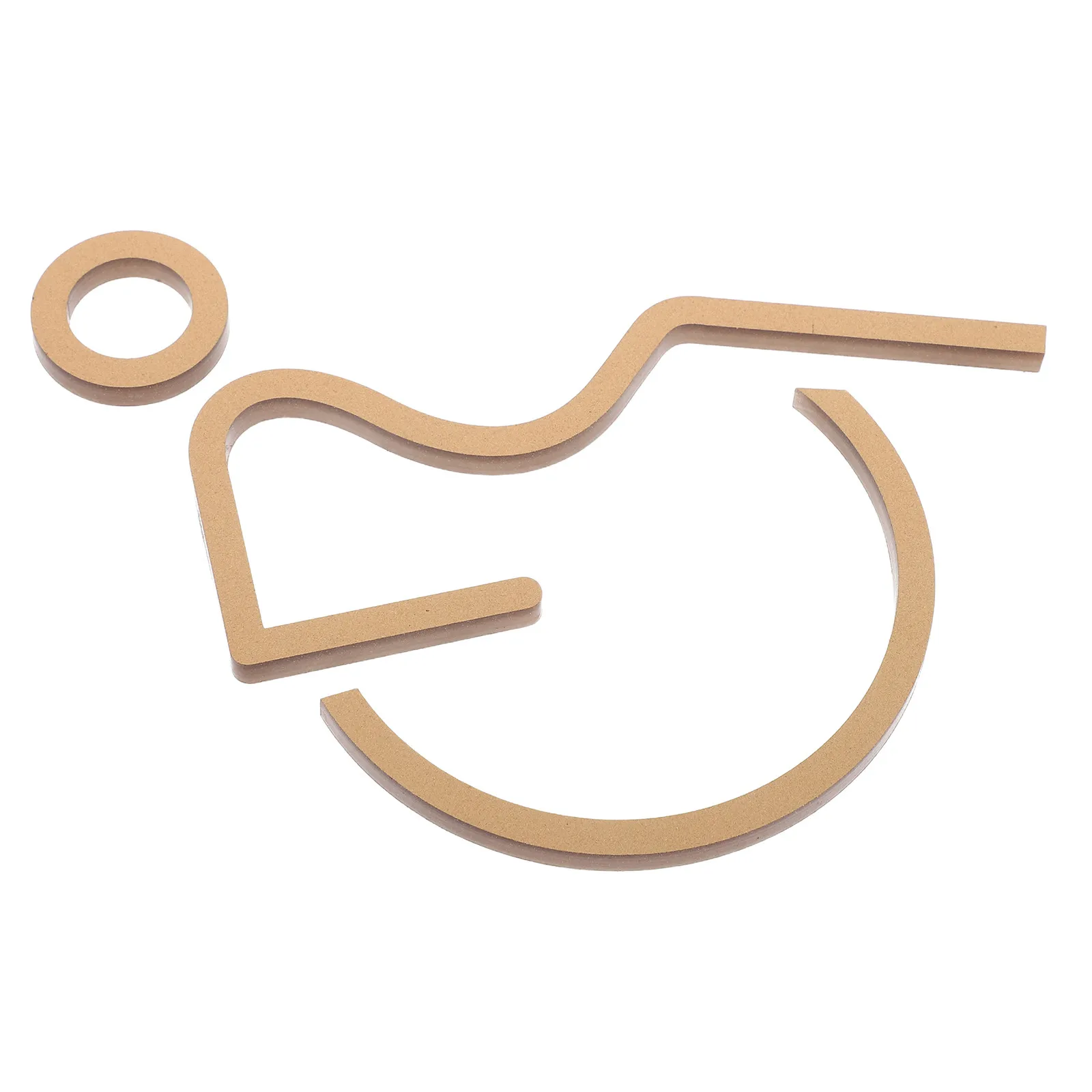Universal Restroom Symbol Acrylic Handicap Sign Wheelchair Accessible Bathroom Decal Scratch-Resistant Waterproof for Restaurant