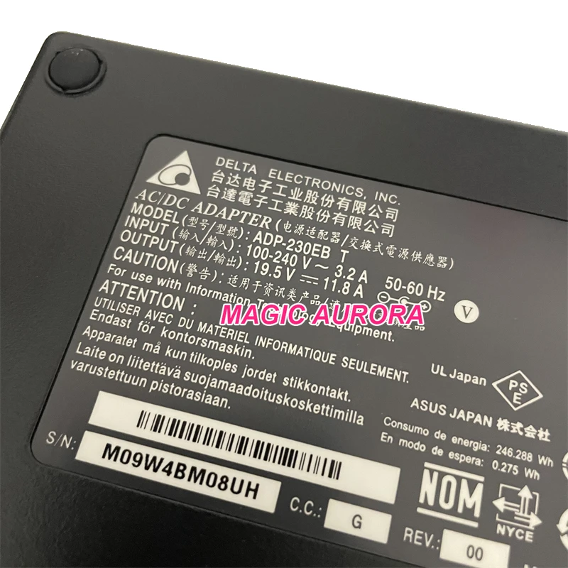 Imagem -02 - Delta Original Adp230eb t 19.5v 11.8a 230w Carregador do Portátil para Msi Gs75 Gs65 Stealth 8sg Ms1763 Gt70 Gt60 Gaming Portátil Adaptador