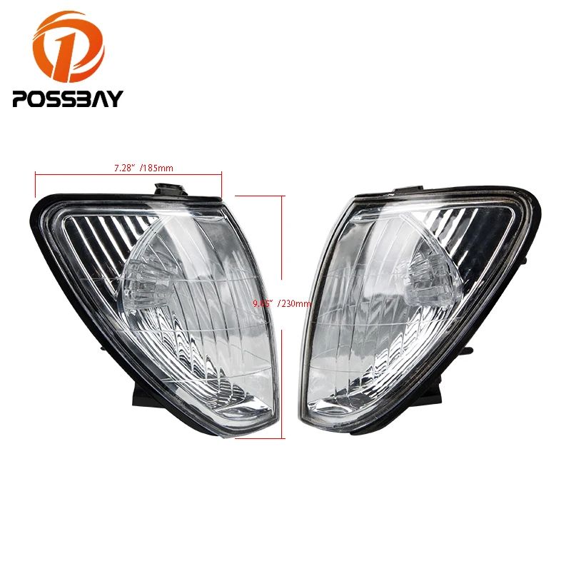 POSSBAY Auto Front Corner Lamp Light Turn Signal Lamp For Toyota Land Cruiser 100 1998-2005 Transparent Cover Without Bulbs