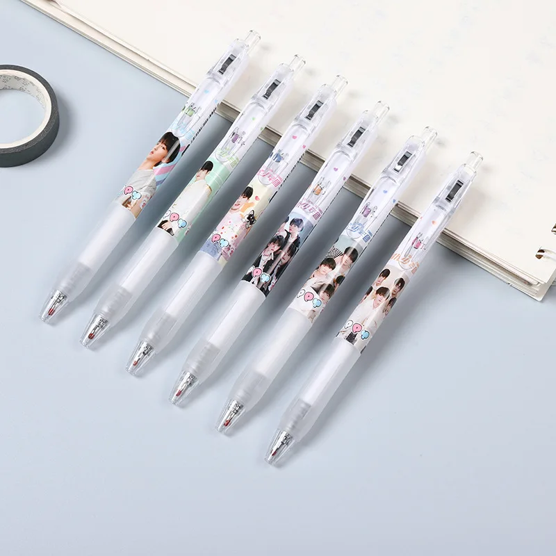 Times Junior Press Pen Cartoon Beating Bullet Black Press Pen Gel Pen Student Examination Office Stationery Glass fountain pen