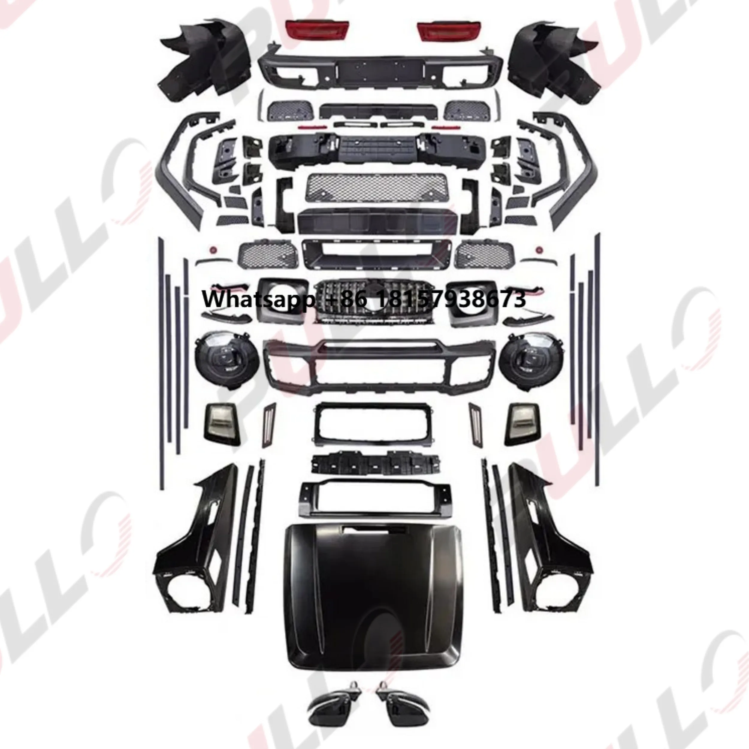 

Car Bumper Body Kit Upgrade to W464 B-style with Hood,fender,lamp for Benz G Class G Wagon W463 2004-2018