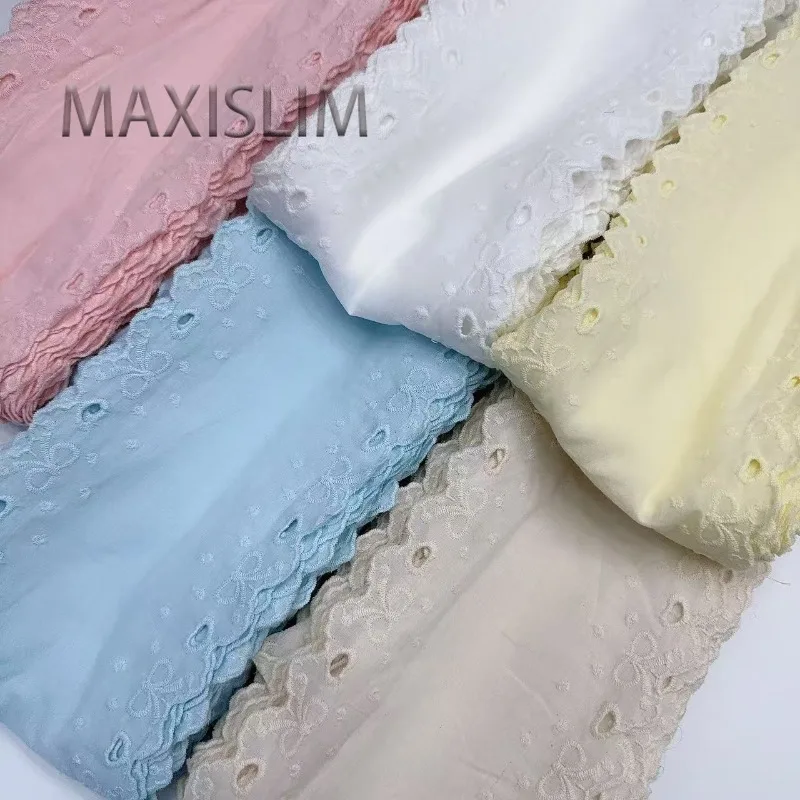 Spot Combed Fabric Double-sided 14cm Butterfly Bow Cotton Fabric Embroidered Lace Headwear Accessories