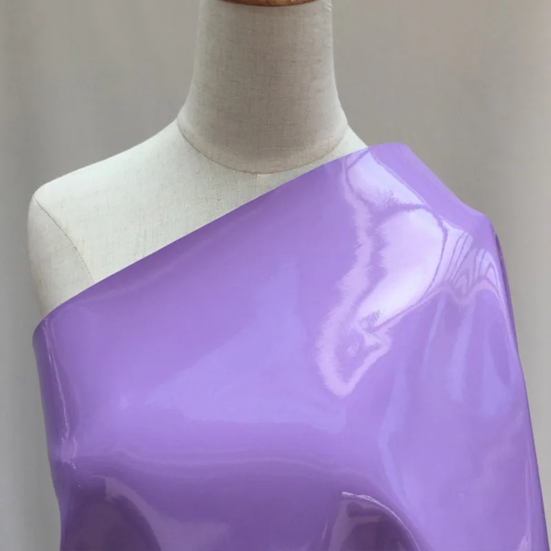 Good,Violet,Shiny PU Imitation Leather Fabrics, Mirror Leather Designer Fabric, Sewing Material,DIY,Dance Pants,Dress