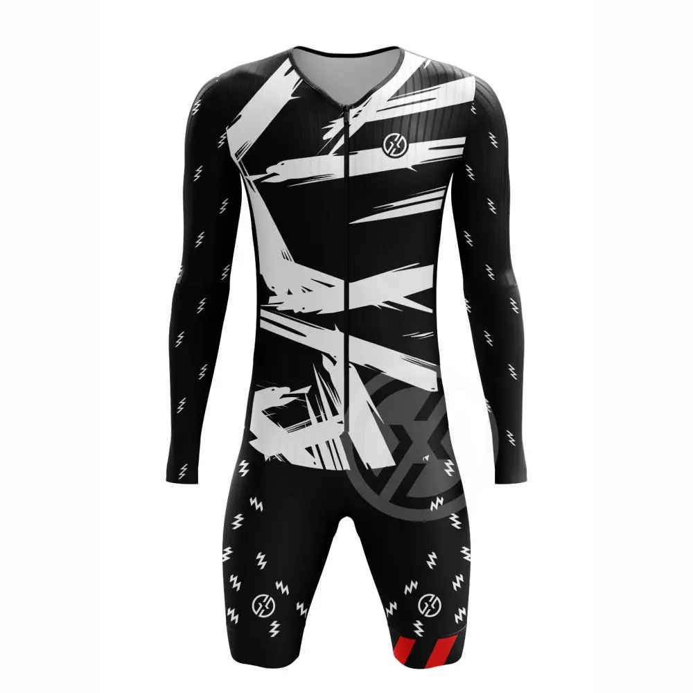 Summer GCBIG Sport Cycling Wear Men\'s Long Sleeve Skinsuit Conjunto Ciclismo Mtb Road Bicycle Jumpsuit Riding Clothing Speedsuit