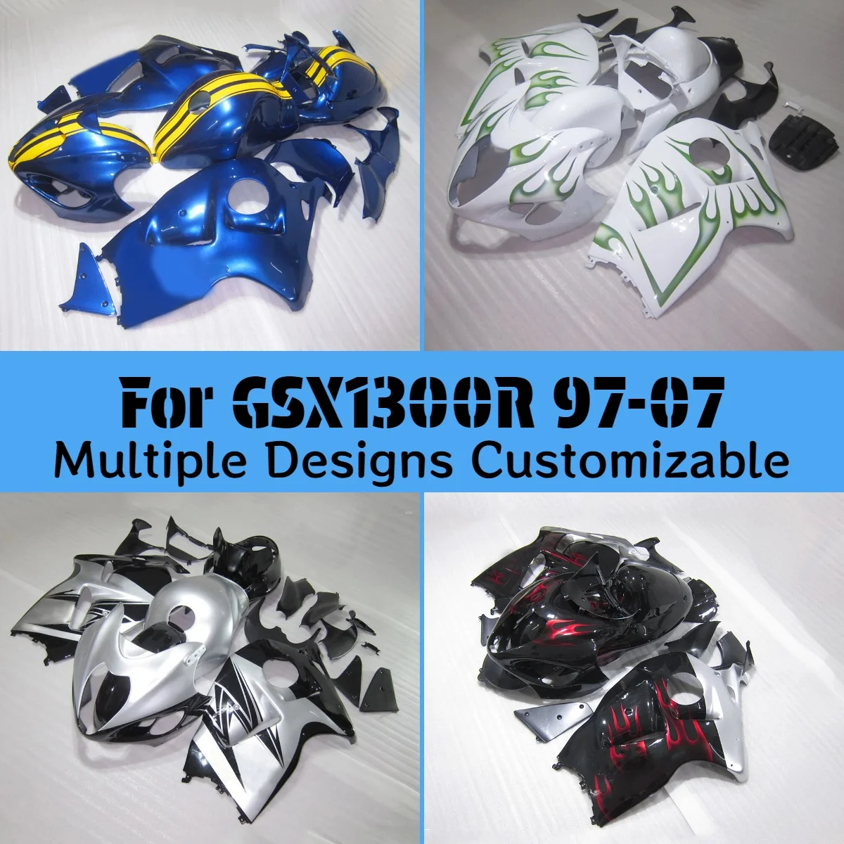 

Обтекатели двигателя GSX1300R 1997-2007 мотоцикла полный корпус пластиковый комплект обтекателя крышка для GSX 1300R 97-07