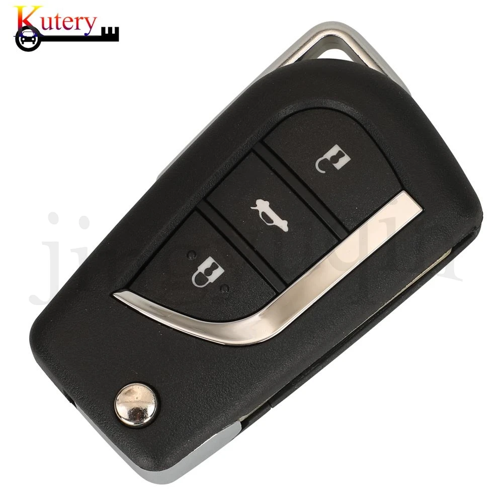 jingyuqin 5PCS/Lot 12BFE-01 Remote Smart Car Key For Toyota Auris Camry Yaris RAV4 2015-2018 433Mhz 8A Chip 3Buttons TOY40 Blade