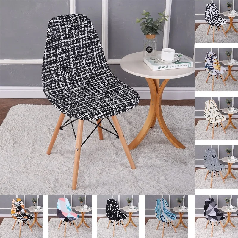 1pc elastische Schale Stuhl bezug geometrischen Stil abnehmbare Spandex Sitz Schon bezug Anti-Dirty rutsch feste Stuhl bezug für Hochzeit nach Hause