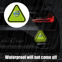 1Pcs Car Body Trunk Safety Warning Mark Car Emblem Reflective Sticker For volvo Rdesign XC60 XC90 V40 V50 V60 S40 S60 S80 S90