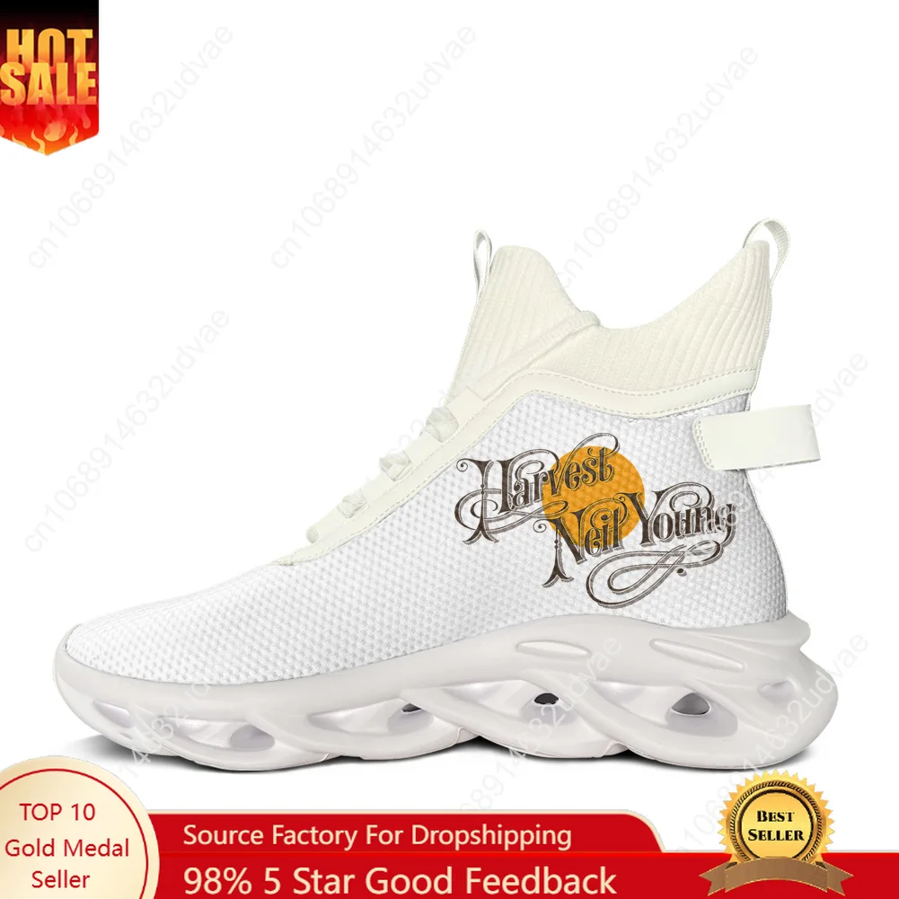 

Neil Young High Top Flats Sneakers Mens Womens Sports Running Shoes High Quality Sneaker Lace Up Mesh Footwear Custom Made Shoe