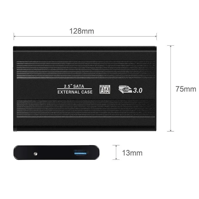 Carcasa de aluminio para disco duro externo, caja de SSD de 2,5 pulgadas, SATA III a USB 3,0, 5Gbps, compatible con conexión en caliente para Windows y Mac