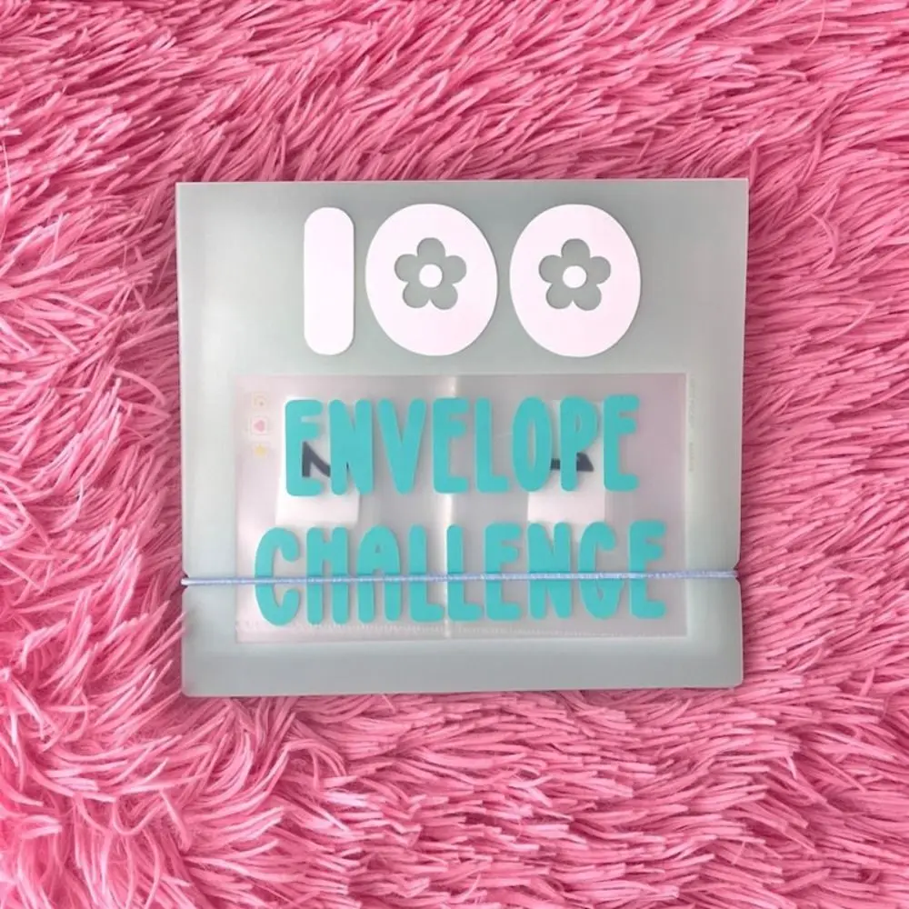 PVC 100 Envelope Challenge Binder Saving Challenge Labeled Slots A5 Binder Sleeve Cash Envelopes Money Saving Binder
