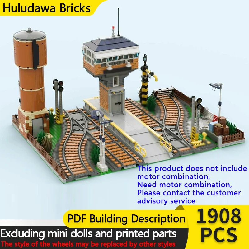 

City Street View Model MOC Building Bricks Switch Signal Tower Modular Technology Children Holiday Gifts Assemble Toys Suit