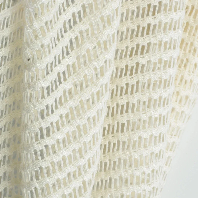 Striped Hollow Fabric Lace Crochet Fashion Luxury Handmade Design Material Dress DIY Clothing Mesh Fabrics Alibaba Express