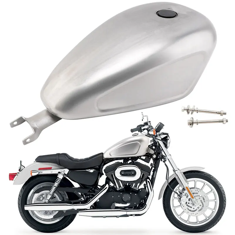 For Harley Sportster XL 883 1200 Forty Eight 2007-UP Motorcycle Unpainted 14.4L 3.8 Gal Gas Carburetor Fuel Tank