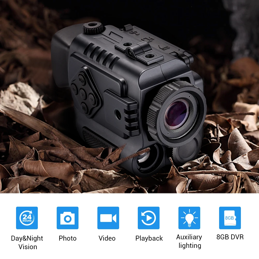 

Portable Night Vision 8GB Video Recording Monocular Mini Infrared Digital Long RangeScope Telescope for Outdoor Hunting Sport