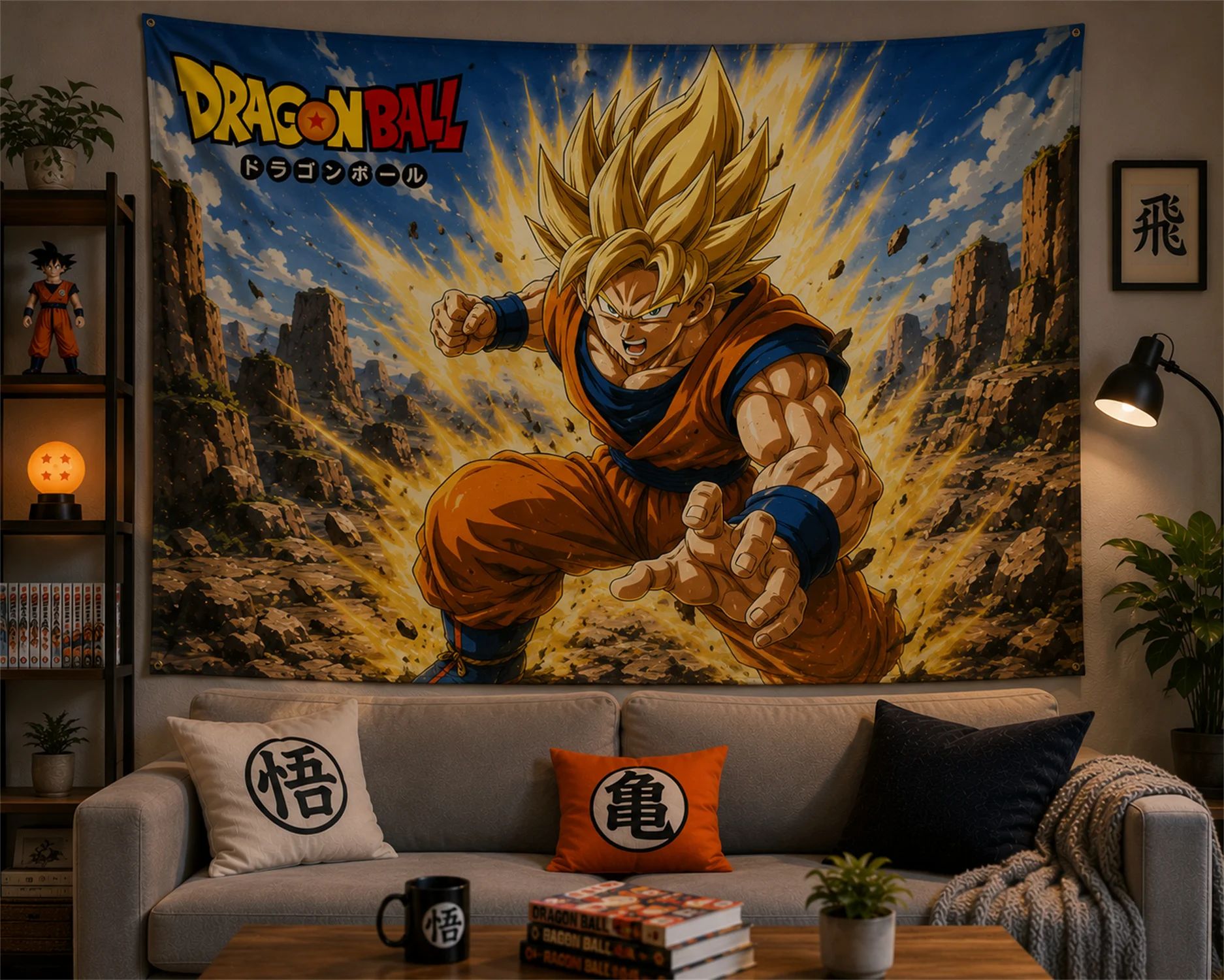 พรมแขวนผนังลายดราก้อนบอล โกคู  - Accessories For Your Gaming Room บทวิจารณ์และราคา