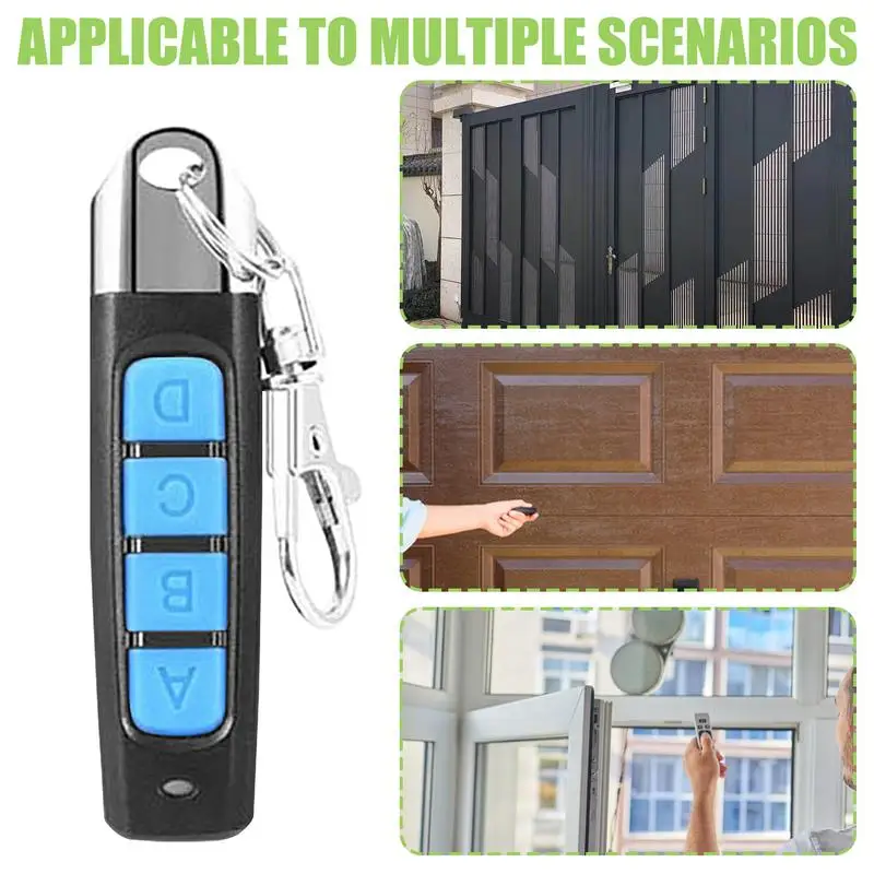 1PCS Remote Control 433MHz Car Key Garage Door Gate Opener Remote Control Duplicator Clone Cloning Code 4-Button Transmitter