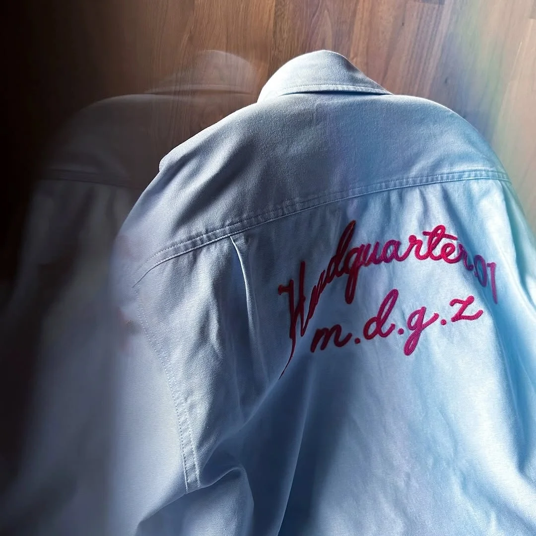 

Рубашка MADN Guangzhou, лимитированная серия, с вышивкой, из ткани Ox, свободного кроя, повседневная, дышащая, рабочая одежда